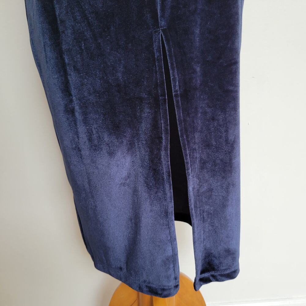 House of Harlow Velvet Old Hollywood Dress Fairy Grunge Rich Blue Women Medium - Picture 10 of 14